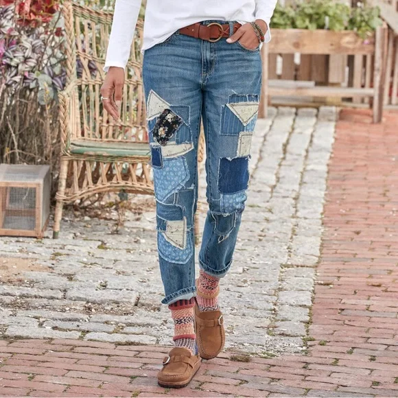 Sundance all time favorite! Driftwood Abbey boyfriend patchwork New!